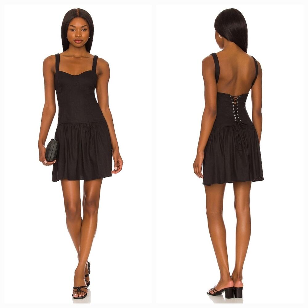 LPA Betta Mini Dress in Black Small